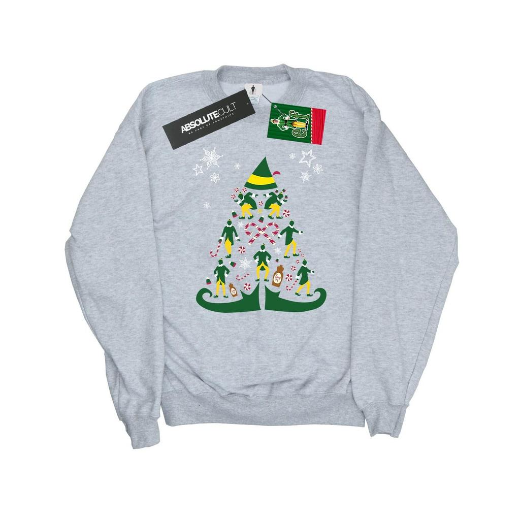 Elf Mens Christmas Tree Sweatshirt