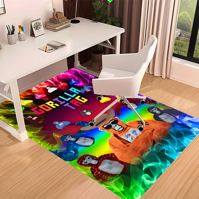 Gorilla Tag Printed Absorbent Washable Carpet, Non-Slip Bathroom Mats, Kitchen Rugs, Yoga Mat,Living Room Entrance, Camping Picnic Rugs