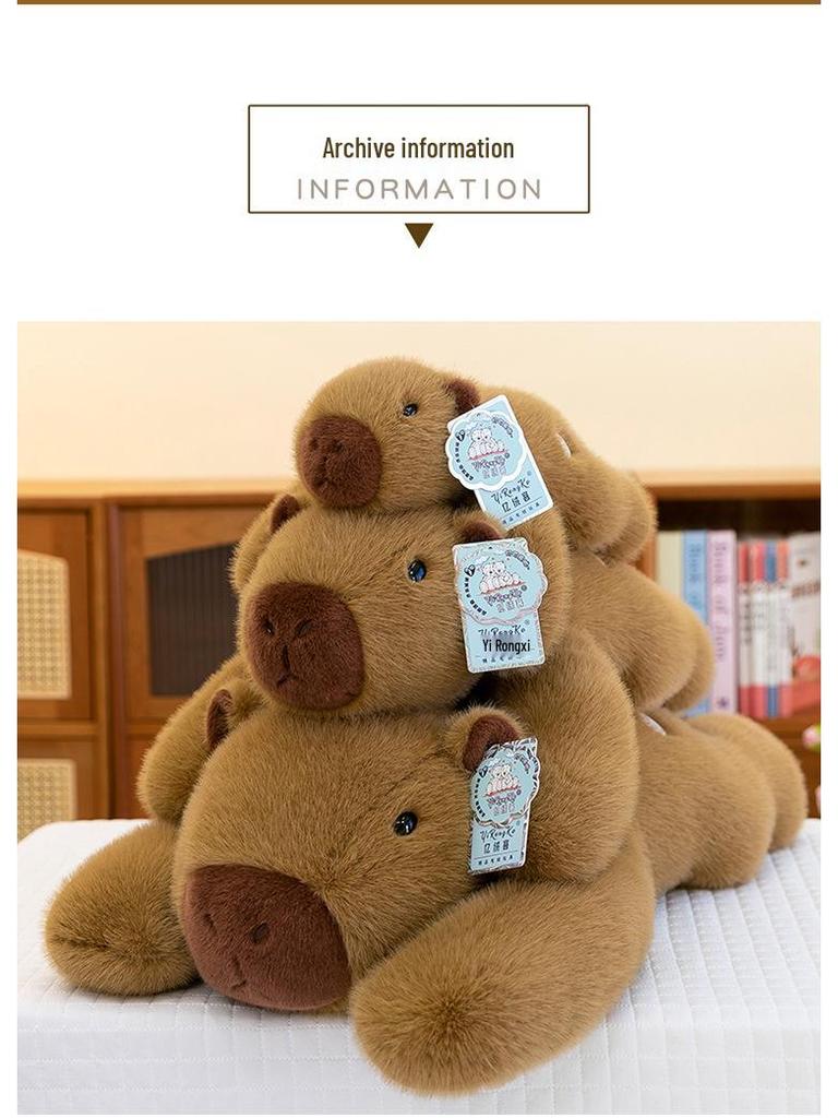 Capybara Plush Toy: Soft, Lying-Style Sleeping Pillow Doll