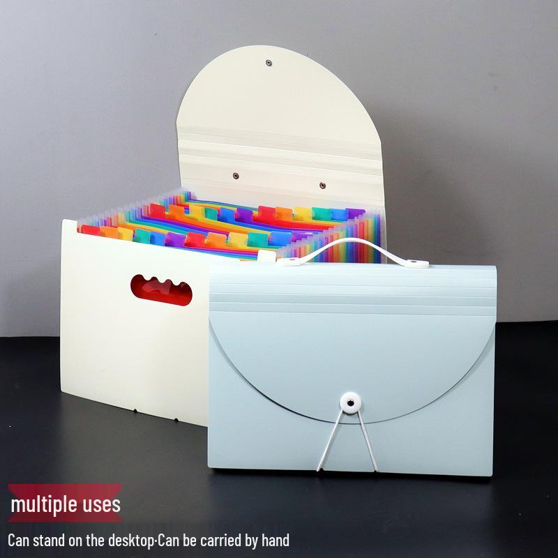 A4 Tragbare Mehrschichtige Akkordeon-Ordner-Tasche - Großes Fassungsvermögen für Büro und Studenten