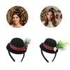 Reusable Cloth Santa Theme Hat Headdress Lightweight Christmas Decoration For Parent Child Matching Party Costume