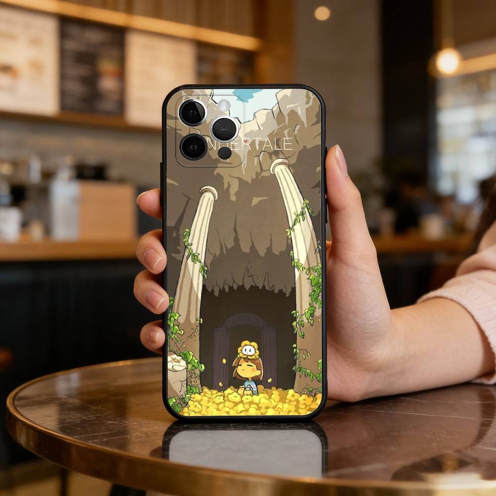 

N-Nostalgic U-Undertale-es Phone Case For iPhone 17,16,15,14,13,12,11 Plus,Pro Max,Soft Silicone Black Cover iPhone16