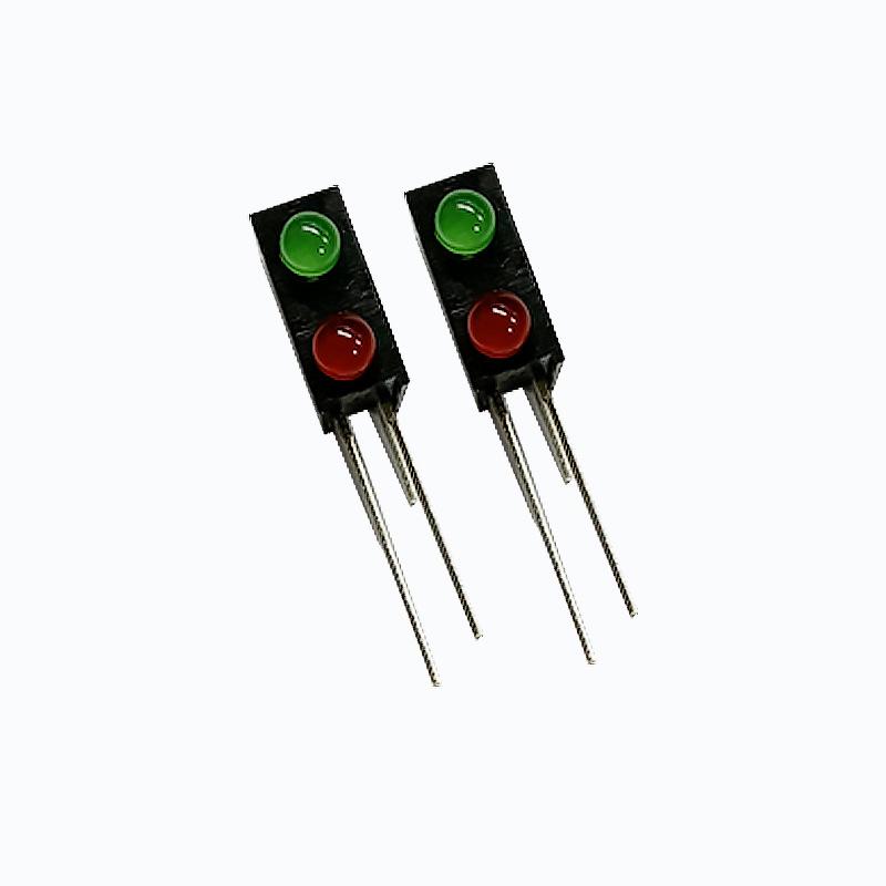 3MM Green/Red LED Spacer Set: Green Top, Red Bottom Light Emitting Diode Holder with Lampshade