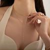 Women'S Sexy Simple Clavicle Necklace Gold Double Layered Temperament Necklace