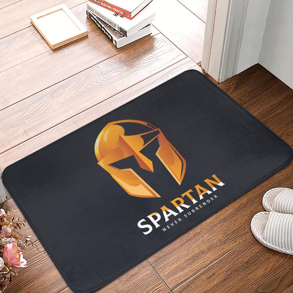 Sparta Spirit Spartan Race Doormat Non-Slip Entrance Kitchen Bathroom Door Floor Mats Living Room Rug Carpet Footpad