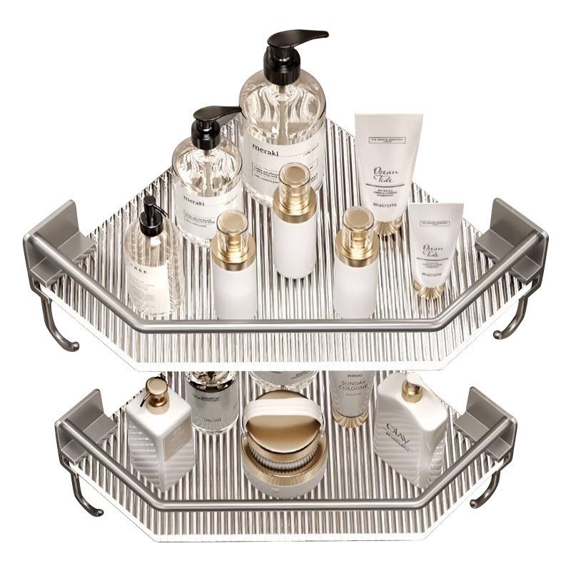 Bathroom corner triangular rack No punching toilet Acrylic toilet Wall-mounted bathroom storage