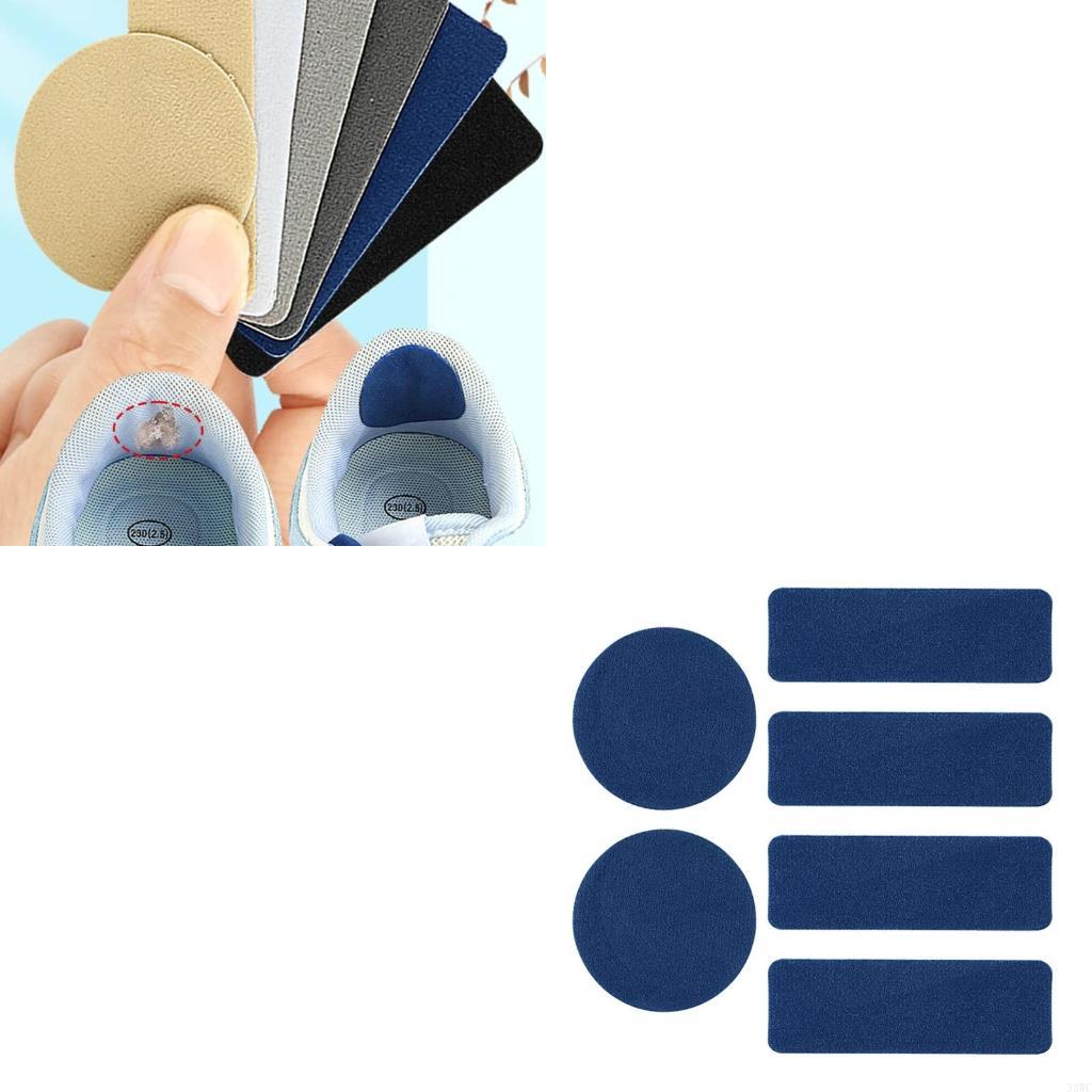 6 Stück Schuhreparaturflicken Klebend Sneaker Reparaturflicken Quadratisch Rund Schuhlochvermeidung Reparaturflicken Einfache Anwendung