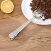 Stainless Spoon with Clip Small Kitchen Accessories Teaspoon Honey Coffee Spoon Condiments Scoop for Restaurant