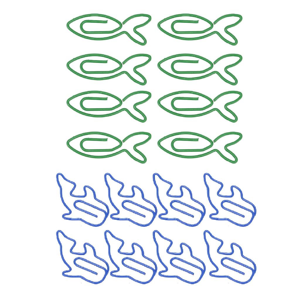 100Pcs Cute Shaped Office Paper Clips Set Lightweight Decorative Lovely Shape Paperclip Clamp for Sc