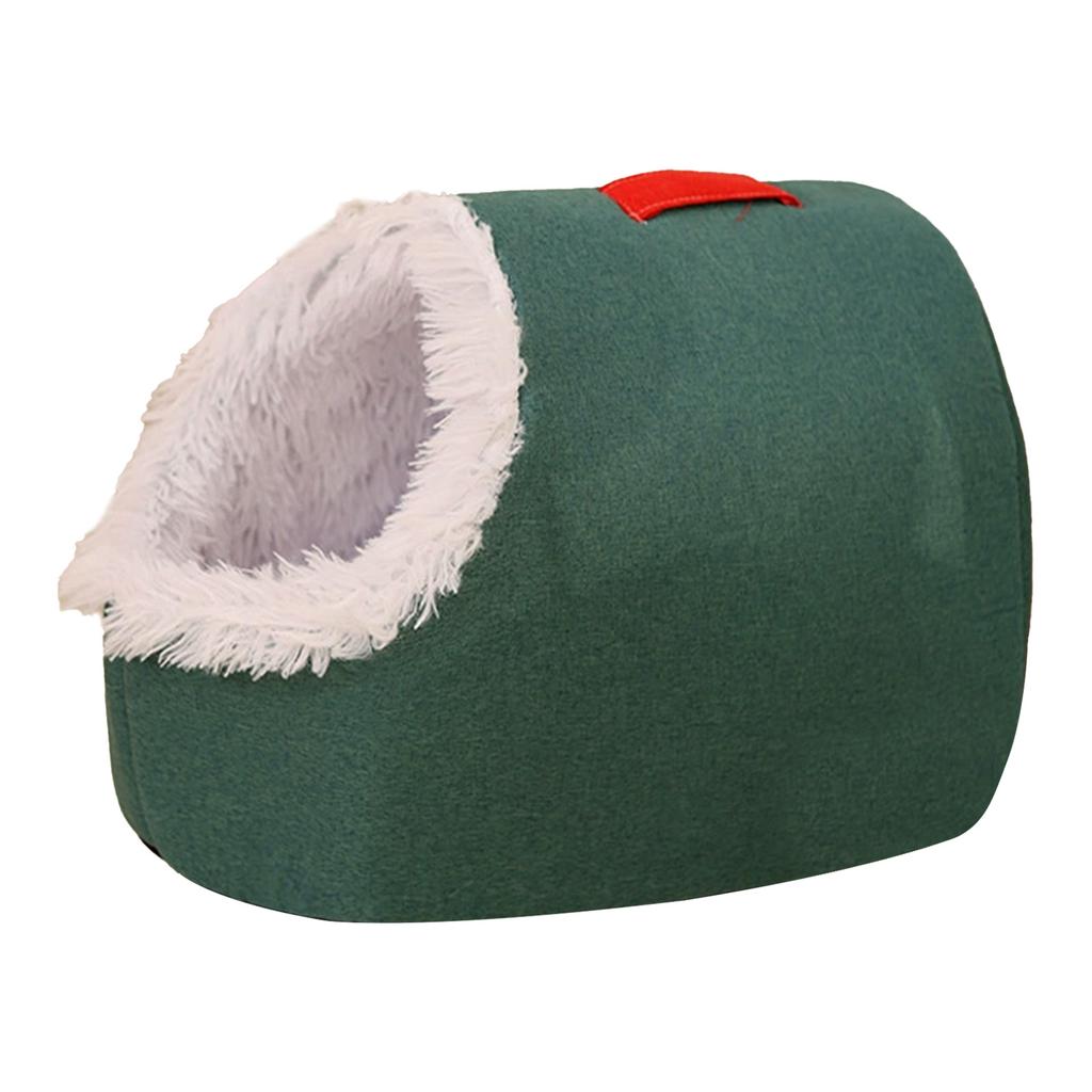 Cozy Enclosed Cat House Round Fluffy Warm Soft Plush Cozy Indoor Nest With Non-Slip Bottom for Indoor Cat Or Small Dog