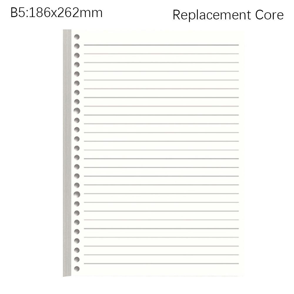 A5/B5 Loose-leaf Notebook Horizontal Line Spiral Bound Notebook Portable Binder Notebook B5-Replacement Core