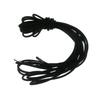 Patio Folding Recliners Replacement Black Fabric Cloth & Gray Cord Laces