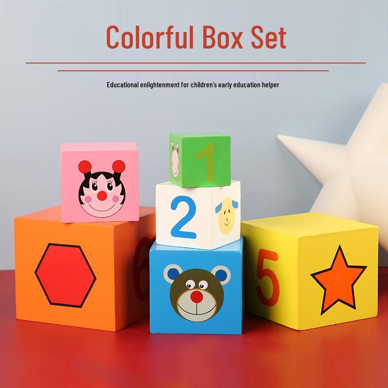 Cross-border Early Childhood Puzzle Set: Cartoon Numbers & Logic Stacking Toy