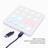 Dpofirs Wireless MIDI Controller Pad, 16 RGB Backlit Velocity Sensitive Strike Pads, Portable USB C MIDI Keyboard for Arrangers