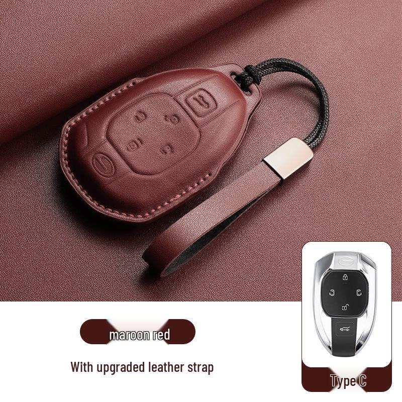 Genuine Leather Key Cover for GAC Trumpchi GS4, GS3, GS8, M8 - Hot Seller