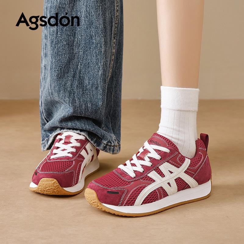 Augustine Red Forrest Gump Shoes Women's 2025 New Autumn Platform Lightweight German Training Shoes Casual Sports Dad Shoes