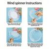 Classic Iron Metal Wind Spinner Kinetic 2D Hanging Ornament for Home Decor Garden Yard Gift Featherless No Electricity Required