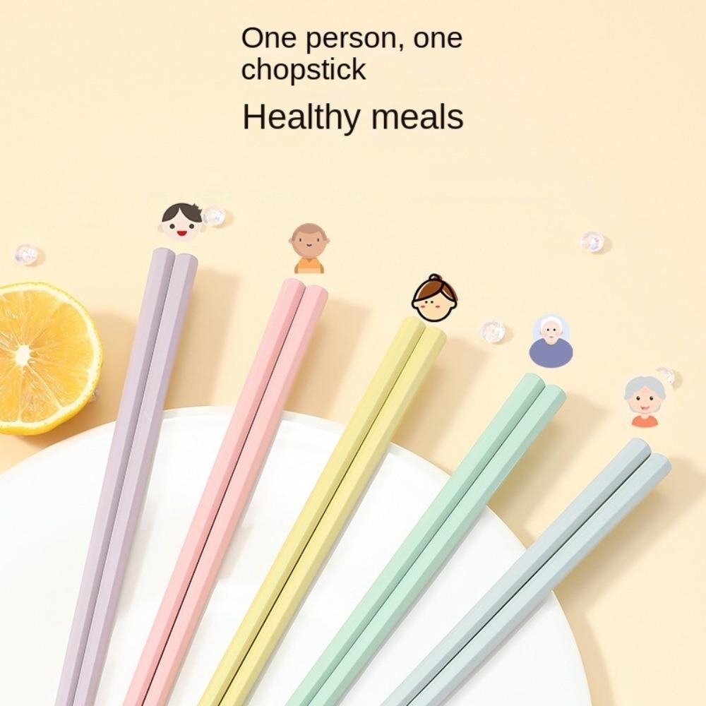 

Non-slip Alloy Chopstick Set Macaron Chinese Chopsticks Kitchen Tableware Set