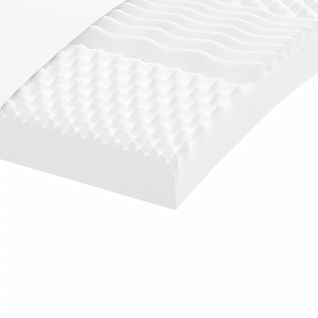 Vidaxl Materace Piankowe, 2 Szt., Białe 100X200 Cm, 7-Strefowe, 20 Ild