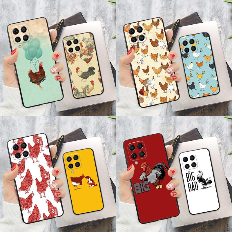 Cartoon Chicken Rooster Case For Samsung Galaxy M20 M15 M55 M31s M51 M21 M11 M13 M33 M53 M52 M32 M12 M14 M34 M54