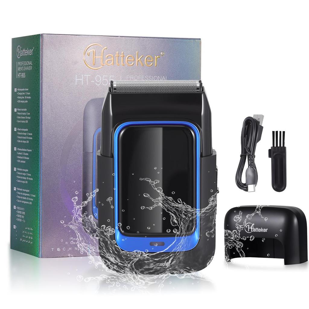 Hatteker Shaver for Men Dual-Head Beard Shaver Razor Reciprocating Ultra Shaving Machine Smooth Clean Shave & Skin Whitening