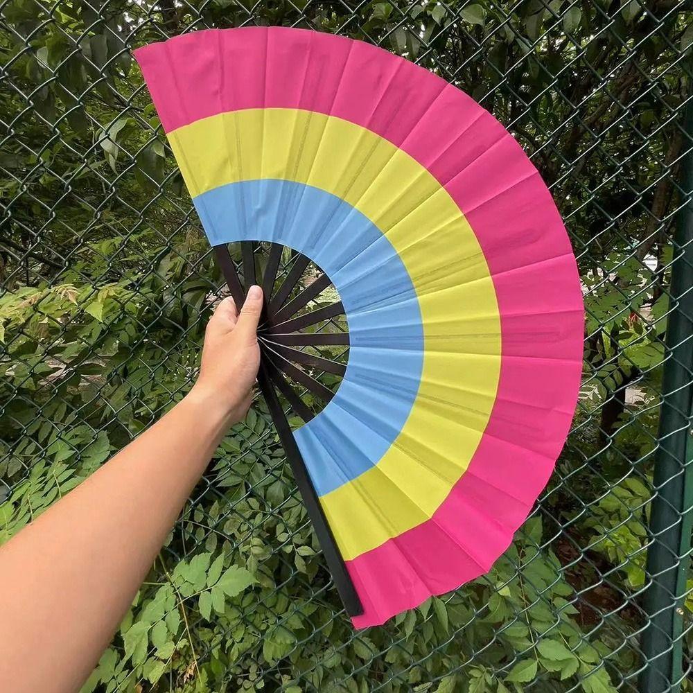 Cooling Folding Dance Fan Gradient Colorful Chinese Kung Fu Fan  Funny Performances