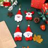 4PCS Christmas Felt Ornaments Set - Santa Snowman Tree Stocking Hanging Decorations for Xmas Tree & Holiday Party
