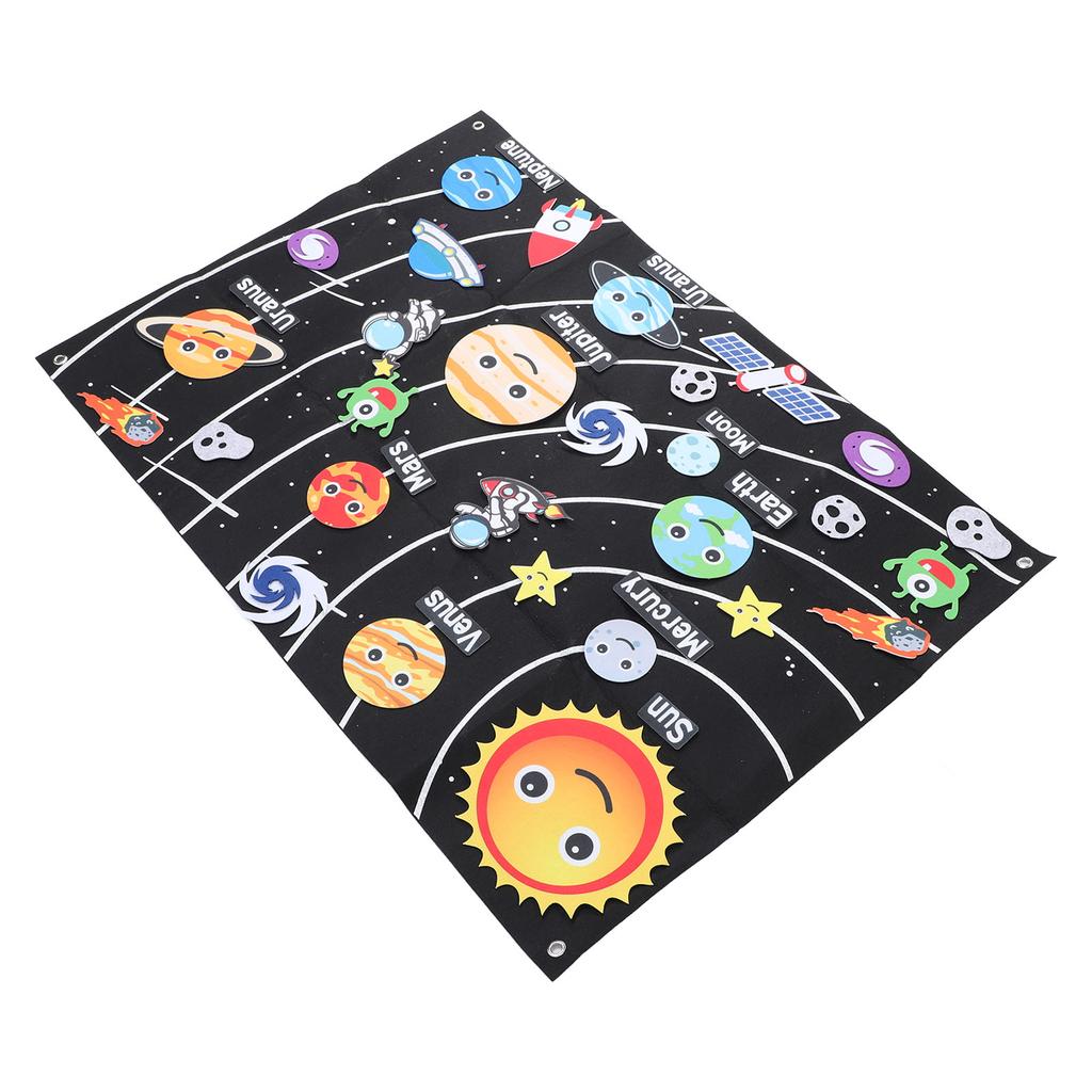 40PCS Solar System Felt Story Board Set Outer Space Universe Storytelling Educational Early Learning Felt Story Board
