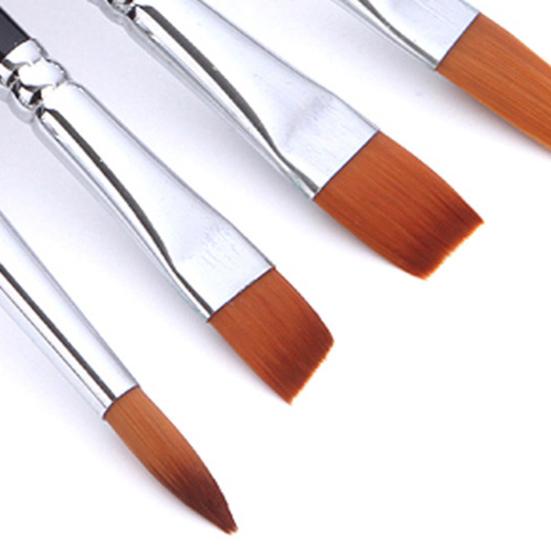 18Pcs/Set Acrylic Paint Brush with Storage Bag DIY Wooden Handle Nylon Hair Watercolor Drawing Brushes Pen Set for Classroom