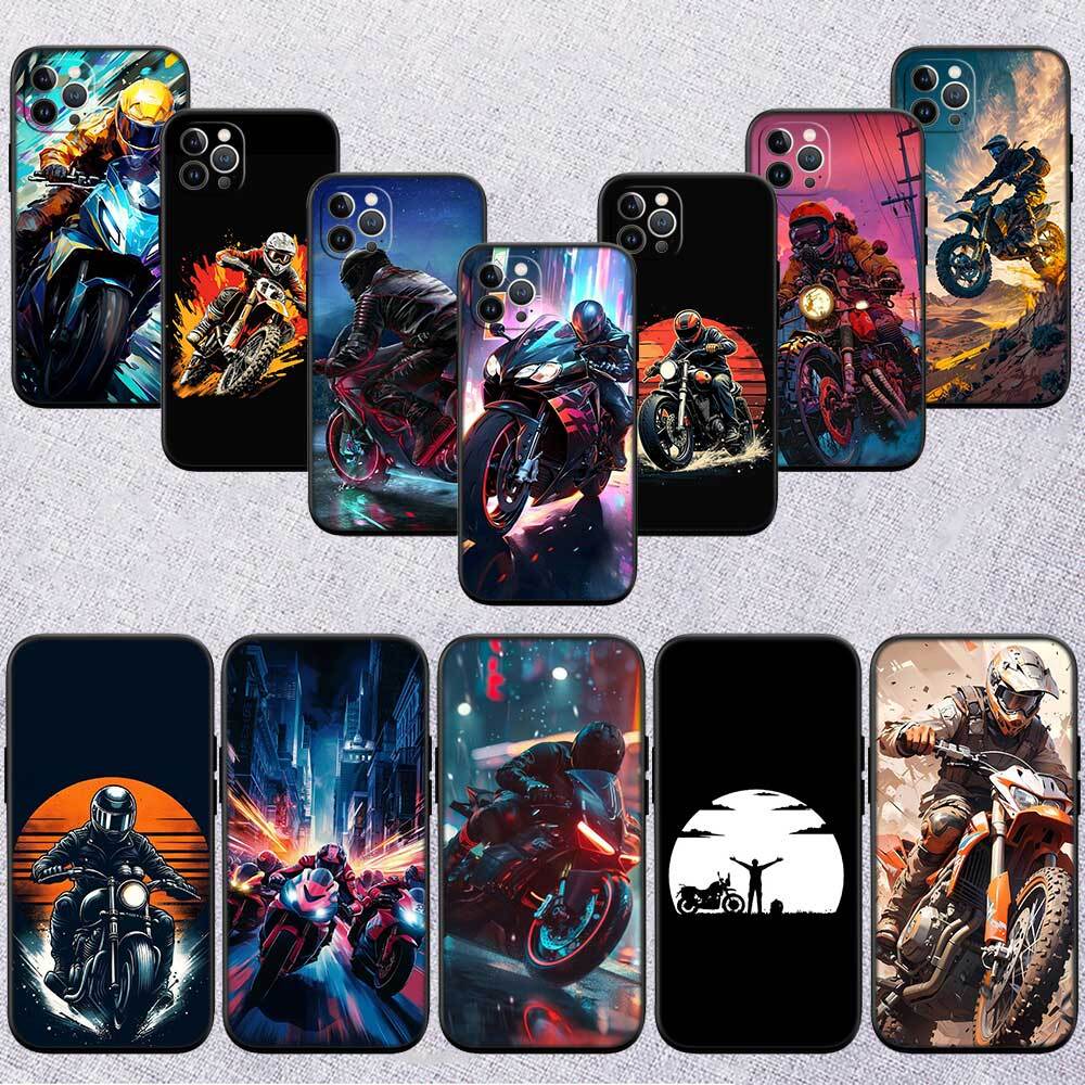 Motorcycle Racing Phone Case for Xiaomi Poco C40 C51 C50 C55 C65 C71 C75 C85 F8 F7 F6 F5 F3 F2 X7 X6 X4 X3 X2 M7 M6 M5 M4 M3 M2 Pro