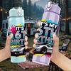1PC It Is My 6th Birthday Modern Race Car 750ml Color Plastic Water Bottle Leakproof Flip Straw Lid For Sports Office Home Use
