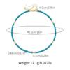 Turquoise Seed Bead Freshwater Pearl Adjustable Choker Necklace