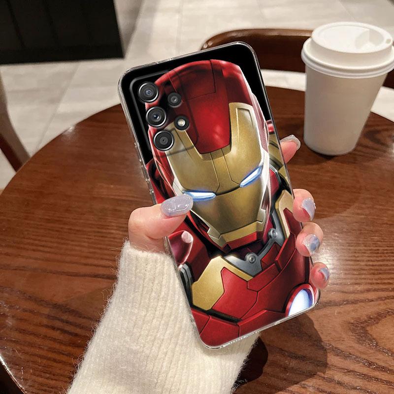 Marvel Ironman Cool Clear Case For Samsung Galaxy A57 A37 A56 A36 Cases A55 A54 A35 A26 A07 A17 A16 A06 A36 A15 Shockproof Cover