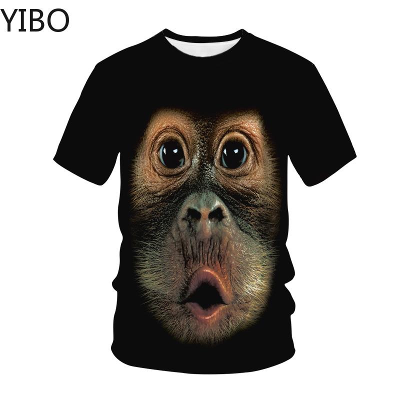 2020 Men's T-Shirts 3D Printed Animal Monkey Tshirt Short Sleeve Funny Design Casual Tops Tees Male Casual Streetwear
