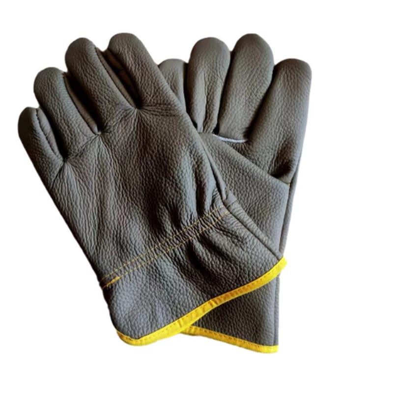 Brangdy Cowhide Welding & Driver Gloves (4 Pairs) One Size