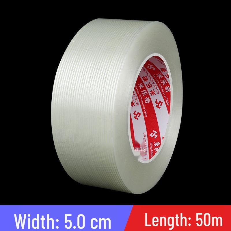 Strong Adhesive Striped Fiber Tape: Mold Fixing, Electrical Appliance Binding, No-Residue Packaging