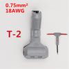 20PCS  Universal For 1 Pin 18AWG 0.75SQMM Non-stripped T Type Wire Cable Connector Joint Quick Splice Crimp Terminals Terminator
