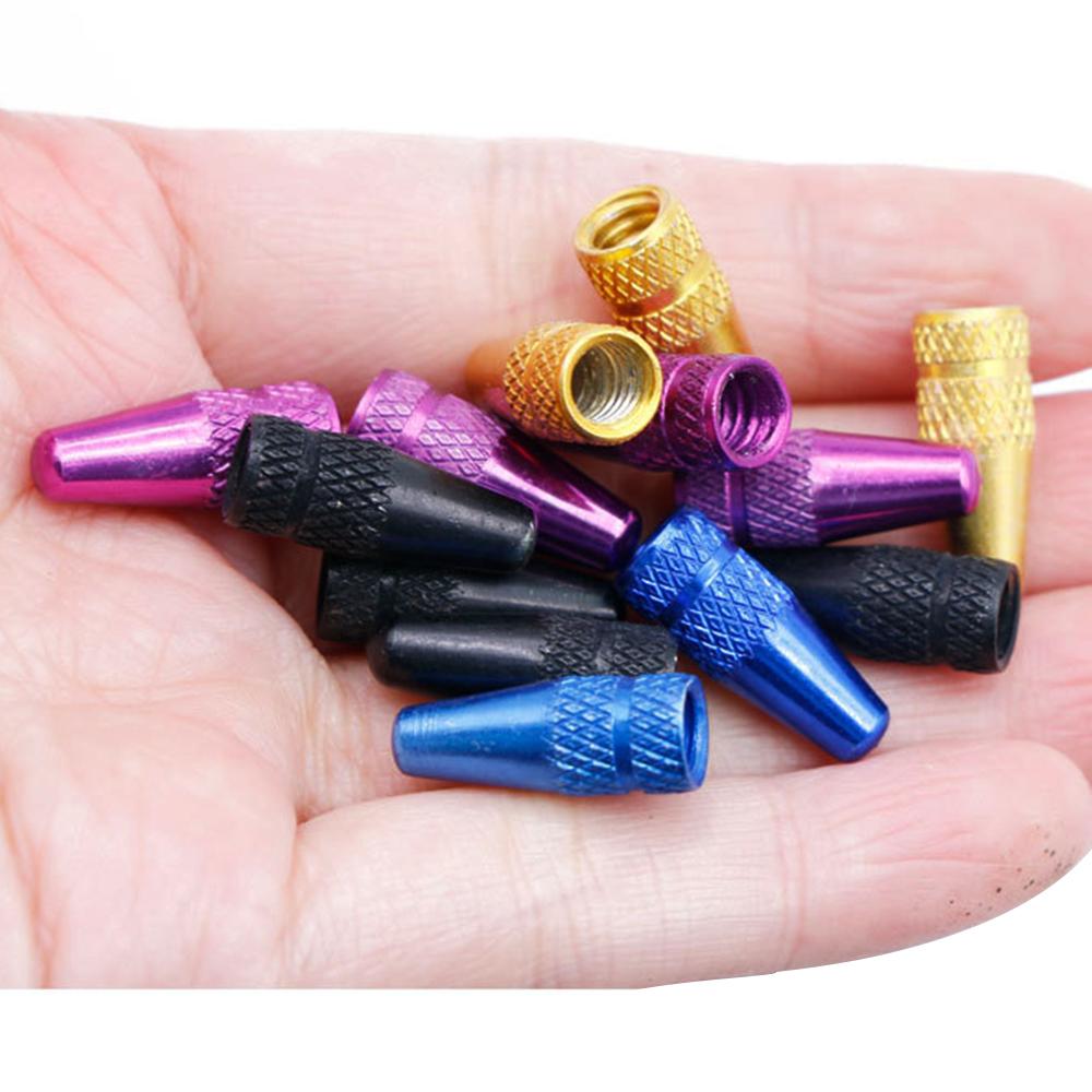 10 Pcs / Set Aluminum Alloy Road MTB Track Racing Bike Tube Tyre Bicycle Tire Wheel French Valve cap Presta AIR Valve Caps