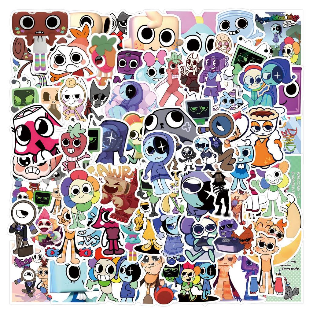 110 Dandys World Graffiti Stickers Scooter Laptop DIY Cartoon Stickers