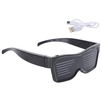 LED-Brille mit APP-Steuerung, intelligente DIY-Brille, USB-Aufladung für Party, Club, DJ, Halloween, Weihnachten