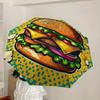 1pc Cheeseburger Automatic Open/Close Umbrella, Folding Compact Umbrella with Lightweight Design for Women/Men yy251011107
