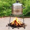 Campfire Tripod Stand Barbeque BBQ Grilling Camping Grill Portable Pot Rack Dutch Oven Pan