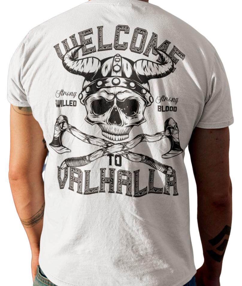Men's Viking See You In Valhalla T-shirt Skull Viking Nordic T-shirt