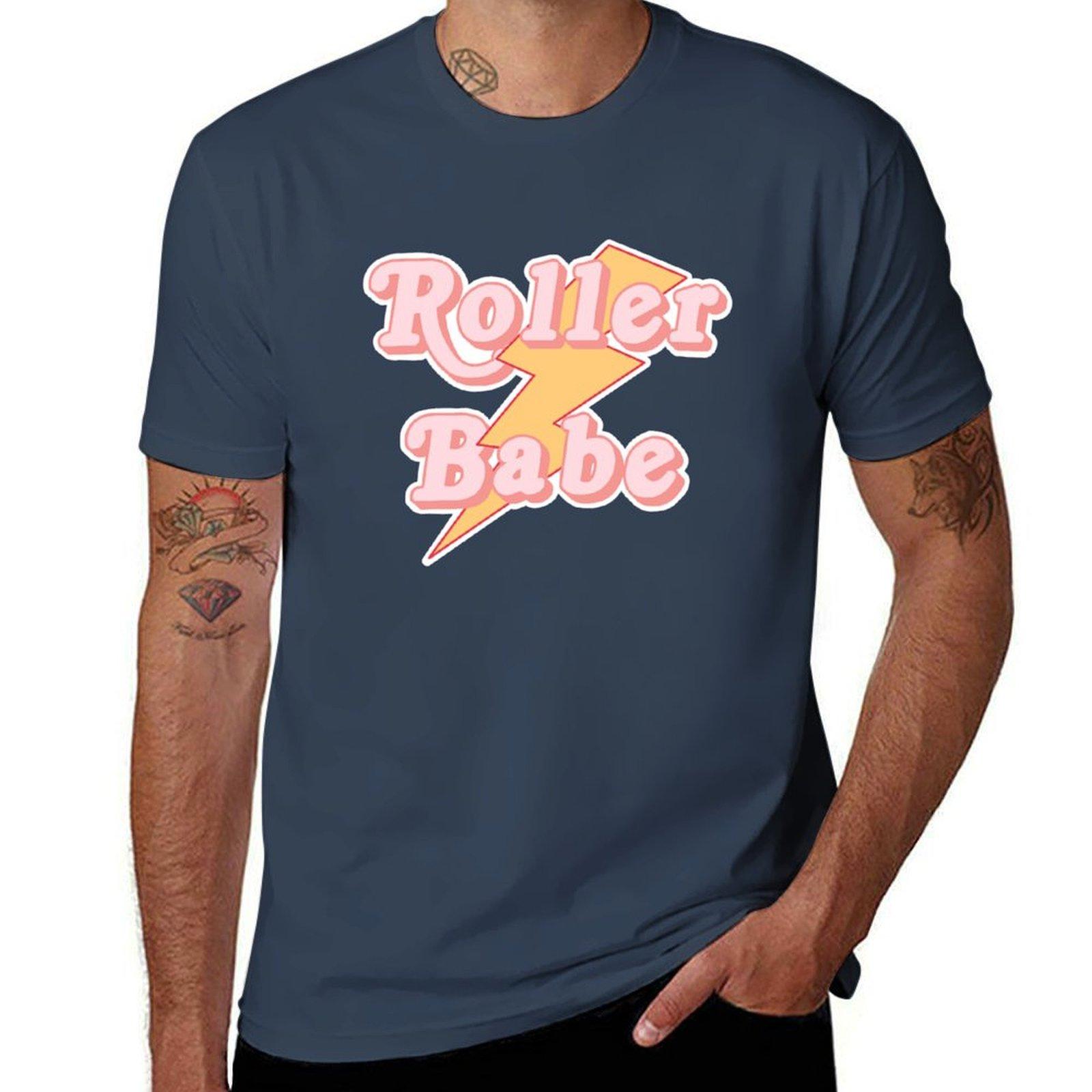 Roller Babe Lightning Bolt Tshirt Basic Daily Outfit Short Sleeve Tee S