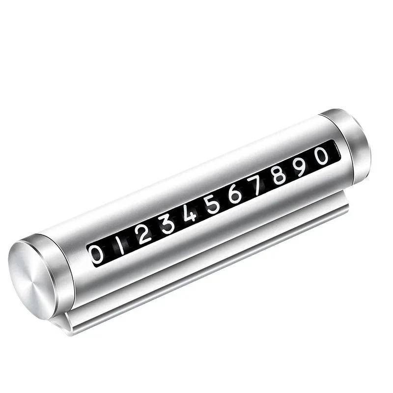 Solar Car Phone Number Plate Led Lighting Temporary Parking Card Hidden Plates Car Park Stop Multiple Number Parking Gadgets