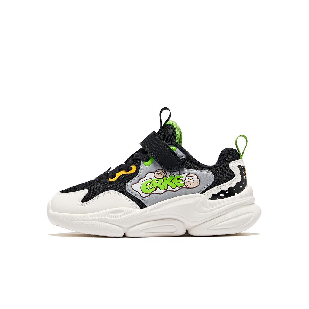 Hongxing Erke Childrens Casual Shoes Kids Sneakers Black White 65125102028-004