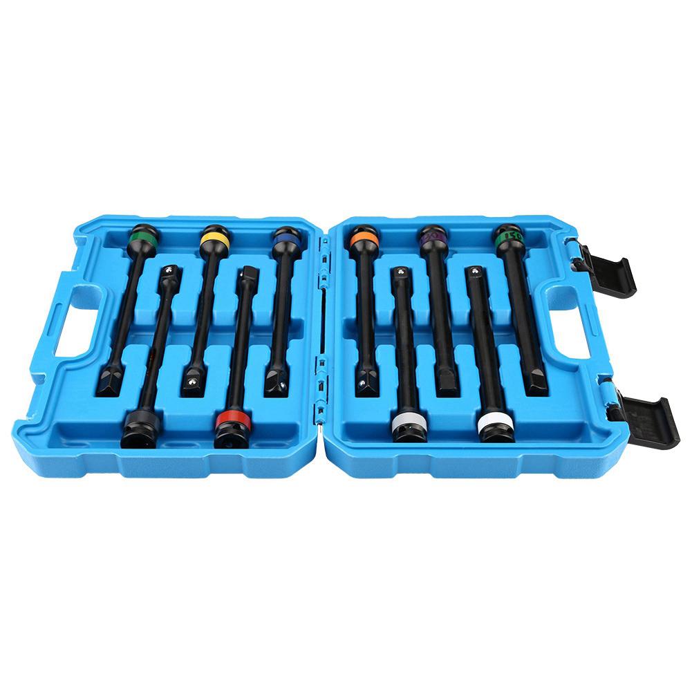 10PCS 1/2 Drive Stick Limiter Extension Bar Set, Color Coded Engraved Settings with Calibration, for Fitment