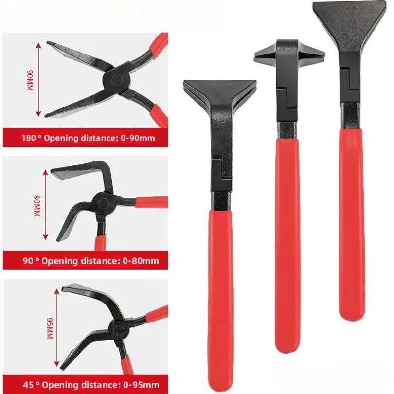 Metal Bending Pliers, Hand Seamers with Straight Jaw 45°& 90°& 180°, Sheet Metal Tools for Bending Flattening,