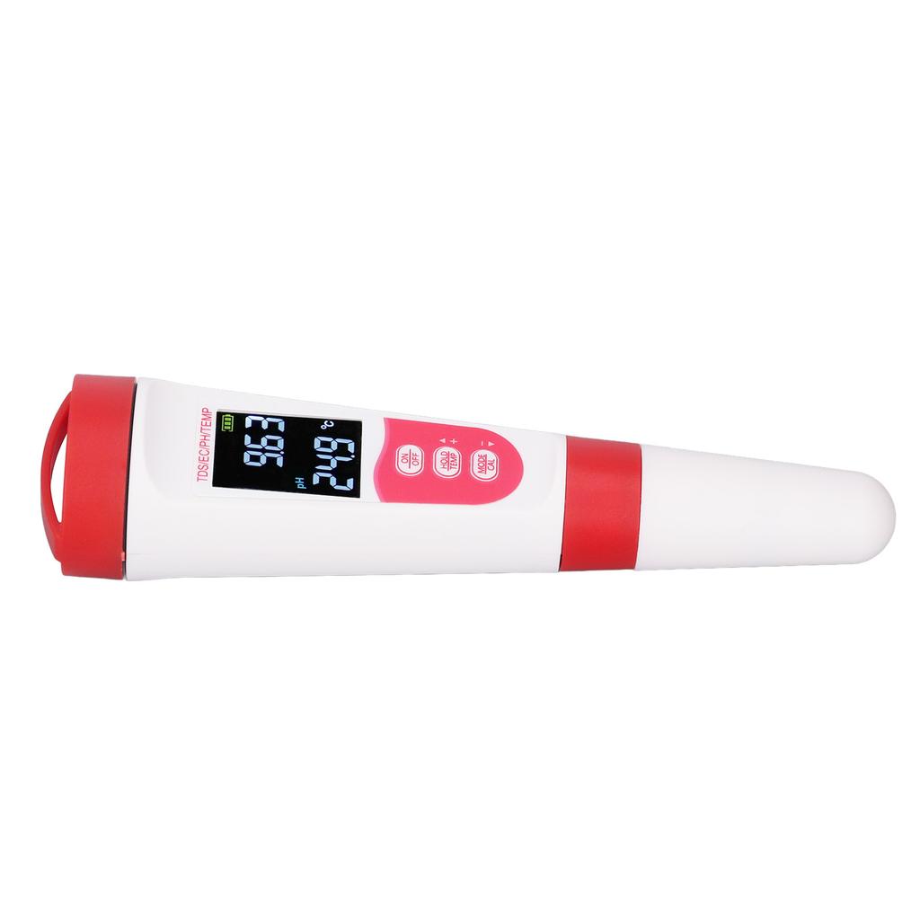 Digital Water Tester 4 In 1 TDS EC PH Temperature Test Pen Backlit Display High Sensitivity Water Quality Detector