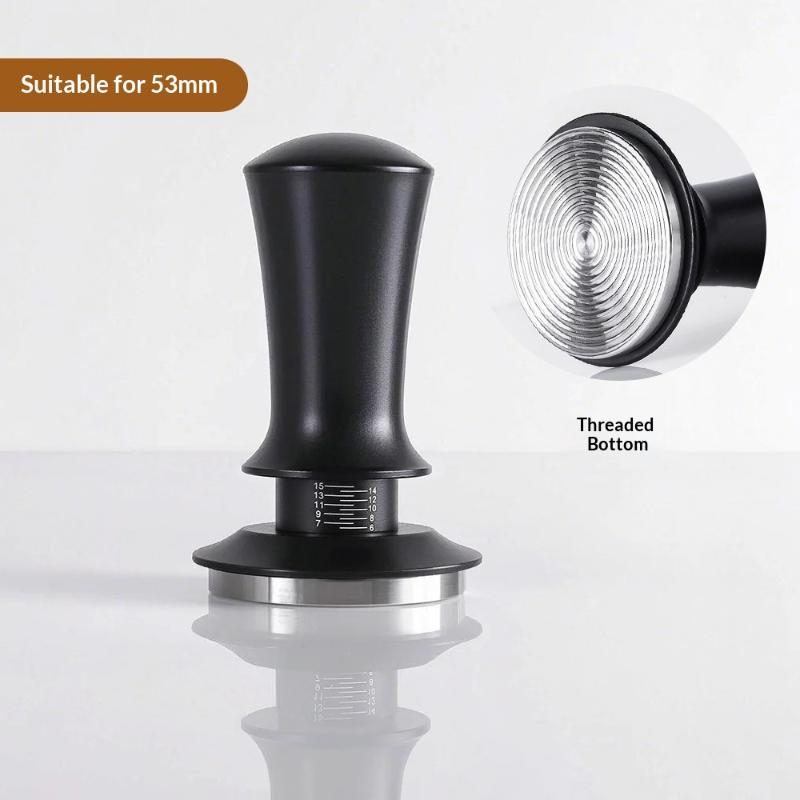 51/53/58mm Espresso Tamper With Calibrated Spring Ergonomic Barista Coffee Press for Café Commercial Use